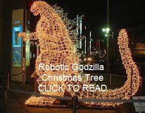 Robotic Godzilla Christmas Tree
